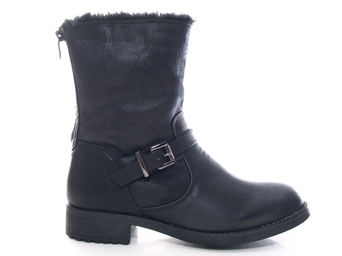 Women's Ankle Boots Outdoor Winter Boots Warm Lined Black # 3157