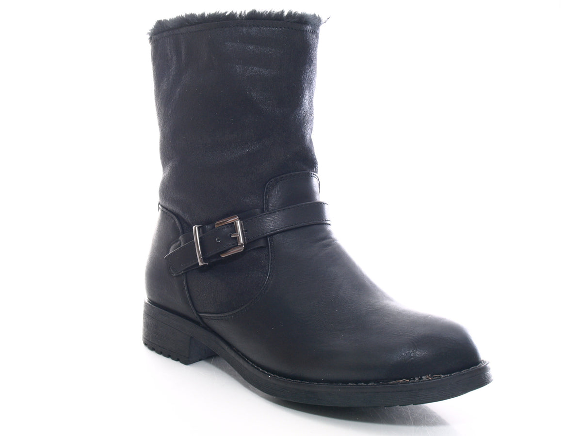 Women's Ankle Boots Outdoor Winter Boots Warm Lined Black # 3157