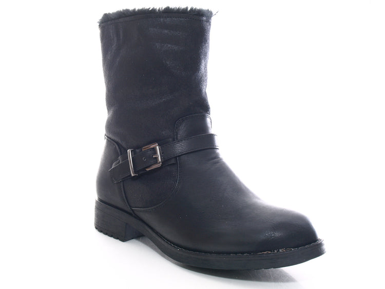 Women's Ankle Boots Outdoor Winter Boots Warm Lined Black # 3157