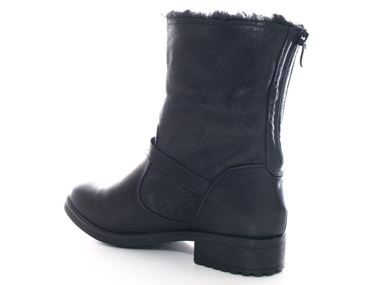 Women's Ankle Boots Outdoor Winter Boots Warm Lined Black # 3157