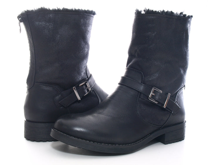 Women's Ankle Boots Outdoor Winter Boots Warm Lined Black # 3157