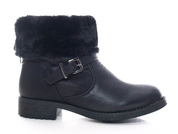 Women's Ankle Boots Outdoor Winter Boots Warm Lined Black # 3157