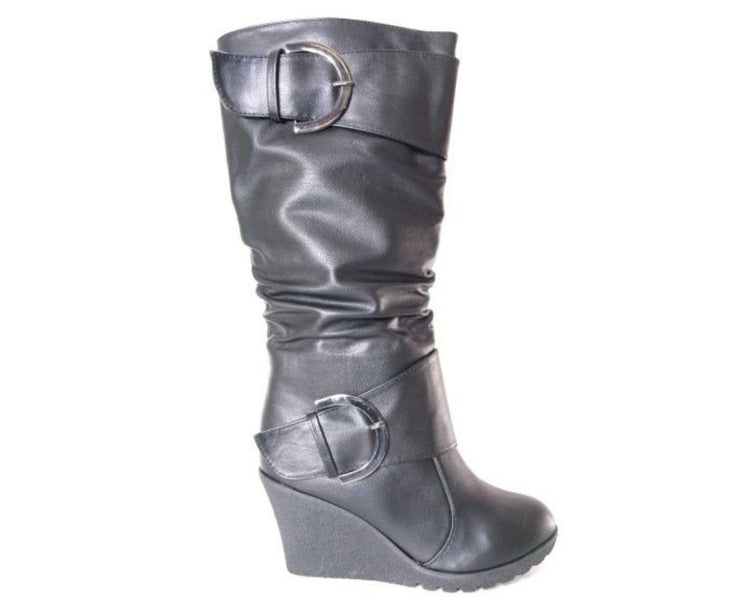 Bottes compensées femme Noir # 016